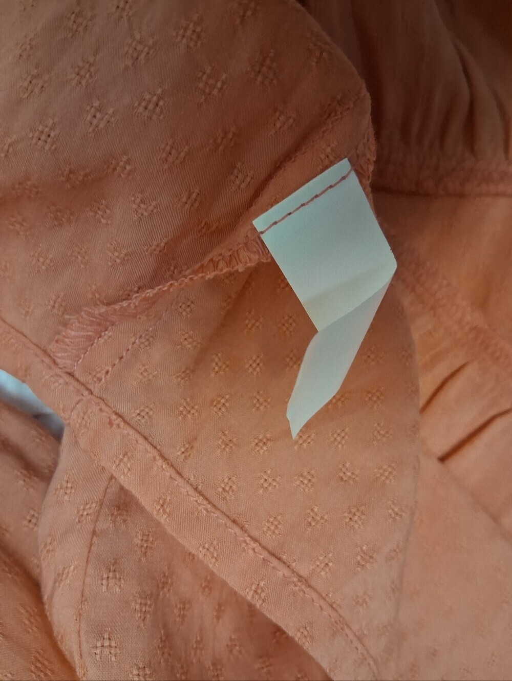 Sanctuary Peach Tie-Neck Peplum Top Sixe S - Picture 7 of 16